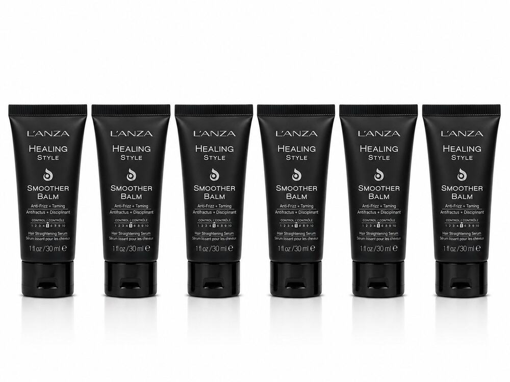 L’ANZA Healing Style Smoother Balm 1 fl oz 30ml Anti-Frizz Hair Serum 6 Pack